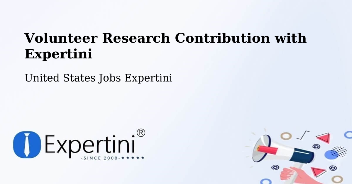 Volunteer Research Contribution Program – Reamstown - United States Jobs Expertini